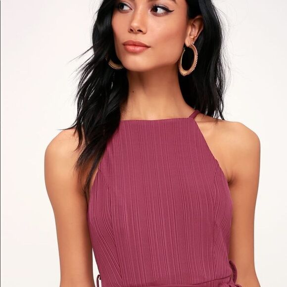 Caroline Washed Magenta Midi Dress S - Picture 4 of 6